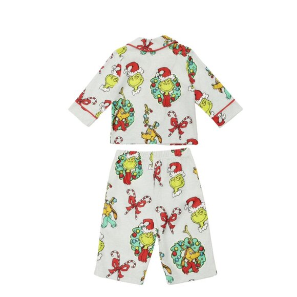 Grinch Baby Holiday Pajamas 2-Piece Infant Sleepwear Set - Picture 2 of 5